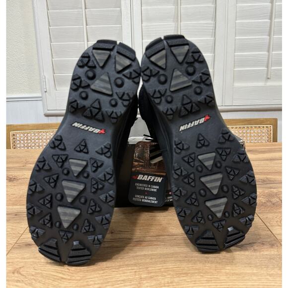 Baffin Mens Truro Boots Black Leather Felt Collar Size 10 NIB Weatherproof Comfy - Picture 10 of 14